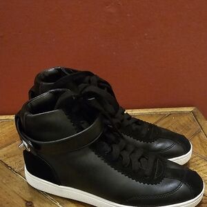 Coach Black and White High-Top Sneakers